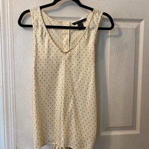 Marc Jacobs Flower Print Cream Silk Top